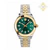 Versace Men’s Quartz Swiss Made Two-Tone Stainless Steel Green Dial 42mm Watch VEVK00620