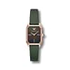 Emporio Armani Women’s Quartz Green Leather Strap Black Mother of Pearl Dial Watch 24mm  AR11149