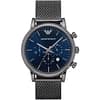 Emporio Armani Men's Chronograph Mesh Bracelet Blue Dial Watch 46mm AR1979