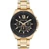 Michael Kors Men's Brecken Quartz Gold Stainless Steel Black Dial Watch 45mm MK8848