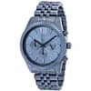 Michael Kors Mens Lexington Chronograph Stainless Steel Blue Dial Watch 44mm MK8480