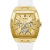 Guess Mens Stainless Steel Case Quartz Champagne Dial Watch 43mm GW0202G6