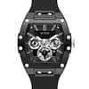 Guess Phoenix Collection Mens Stainless Steel Case Quartz Black Dial Watch 43mm GW0203G3