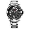 Tommy Hilfiger Men’s Quartz Silver Stainless Steel Black Dial 48mm Watch 1791092