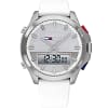 Tommy Hilfiger Men’s Quartz Silicone Strap Silver Dial Watch 46mm 1791764
