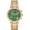 Michael Kors Women’s Quartz Chronograph Stainless Steel Green Dial 38mm Watch MK6263