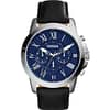 Fossil Men’s Chronograph Quartz Leather Strap Blue Dial 44mm Watch FS4990