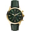 Fossil Men’s Chronograph Quartz Green Leather Strap Green Dial 44mm Watch FS5599