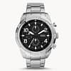 Fossil Men’s Chronograph Quartz Stainless Steel Black Dial 50mm Watch FS5710