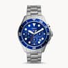 Fossil Men’s Chronograph Quartz Stainless Steel Blue Dial 46mm Watch FS5724