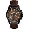 Fossil Men’s Chronograph Quartz Leather Strap Brown Dial 44mm Watch FS5088