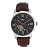 Fossil Men’s Automatic Leather Strap Black Dial 44mm Watch ME3061
