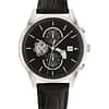 Tommy Hilfiger Men’s Quartz Black Leather Strap Black Dial 44mm Watch 1710502