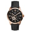Fossil Men’s Automatic Leather Strap Black Dial 44mm Watch ME3170