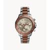 Fossil Men’s Chronograph Stainless Steel Silver Brown Dial 45mm Watch BQ2502