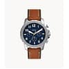Fossil Men’s Quartz Leather Strap Blue Dial 44mm Watch FS5791