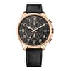 Tommy Hilfiger Men’s Analogue Quartz Black Leather Strap Black Dial 46mm Watch 1791273