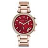 Michael Kors Parker Women’s Quartz Chronograph Stainless Steel Red Dial 39mm Watch MK6106