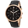 Fossil Men’s Chronograph Quartz Leather Strap Black Dial 44mm Watch FS5381