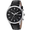 Fossil Men’s Quartz Leather Strap Black Dial 44mm Watch FS5396