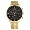 Tommy Hilfiger Men’s Quartz Gold Stainless Steel Black Dial 44mm Watch 1791989
