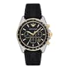 Emporio Armani Men’s Chronograph Quartz Black Silicone Strap 44mm Watch AR80003