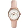 Fossil Women’s Quartz Pink Leather Strap White Dial 35mm Watch ES4393