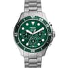 Fossil Men’s Chronograph Quartz Stainless Steel Green Dial 46mm Watch FS5726