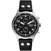 Fossil Men’s Chronograph Quartz Black Leather Strap Black Dial 44mm Watch FS5806