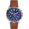 Fossil Men’s Chronograph Quartz Leather Strap Blue Dial 44mm Watch FS5625