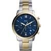 Fossil Men’s Quartz Two-tone Stainless Steel Blue Dial 44mm Watch FS5706