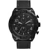 Fossil Men’s Quartz Black Leather Strap Black Dial 50mm Watch FS5874