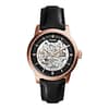 Fossil Men’s Automatic Leather Strap Skeleton Dial 40mm Watch ME3084