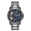 Fossil Men’s Mechanical Grey Stainless Steel Blue Skeleton Dial 44mm Watch ME1146