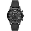 Emporio Armani Men’s Chronograph Quartz Leather Strap Black 43mm Watch AR11133