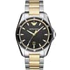 Emporio Armani Men’s Quartz Two-tone Stainless Steel Black Dial 44mm Watch AR80017