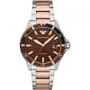 Emporio Armani Men’s Quartz Stainless Steel Brown Dial 42mm Watch AR11340