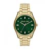 Michael Kors Women’s Quartz Gold Stainless Steel Emerald Green Dial 42mm Watch MK3226