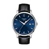 TISSOT Men’s Swiss Made Quartz Black Leather Strap Blue Dial 42mm Watch T063.610.16.047.00
