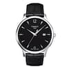 TISSOT Men’s Swiss Made Quartz Black Leather Strap Black Dial 42mm Watch T063.610.16.057.00