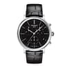 TISSOT Men’s Quartz Swiss Made Black Leather Strap Black Dial 41mm Watch T122.417.16.051.00