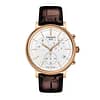 TISSOT Men’s Quartz Swiss Made Brown Leather Strap White Dial 41mm Watch T122.417.36.011.00