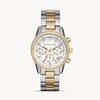 Michael Kors Women’s Quartz Chronograph Stainless Steel White Dial 37mm Watch MK6474
