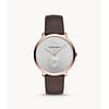 Emporio Armani Men’s Quartz Leather Strap Silver Dial 42mm Watch AR11163