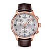 TISSOT Men’s Quartz Swiss Made Brown Leather Strap Silver Dial 45mm Watch T116.617.36.037.00