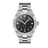 TISSOT Men’s Quartz Swiss Made Silver Stainless Steel Black Dial 42mm Watch T101.610.11.051.00