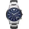 Emporio Armani Men’s Chronograph Quartz Stainless Steel Blue Dial 41mm Watch AR2448