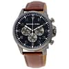 Michael Kors Men’s Quartz Brown Leather Strap Black Dial 45mm Watch MK8536