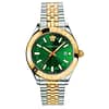 Versace Men’s Quartz Swiss Made Two-tone Stainless Steel Green Dial 42mm Watch VEVK00620