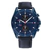 Tommy Hilfiger Men’s Quartz Blue Leather Strap Blue Dial 44mm Watch 1791839